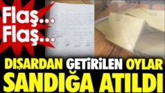 DIŞARIDAN GETİRİLEN OY SANDIĞA ATILDI