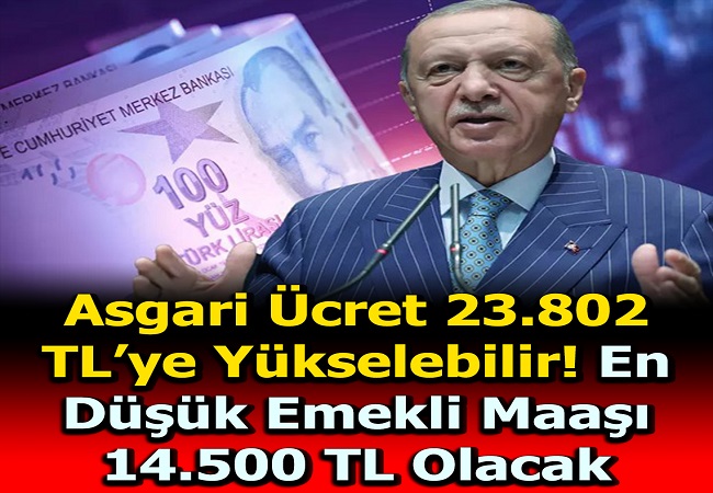 ASGARİ ÜCRET VE EMEKLİ MAAŞI İÇİN RAKAM VERDİ