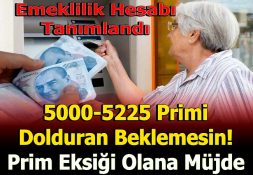 EMEKLİLİK HESABI TANIMLANDI