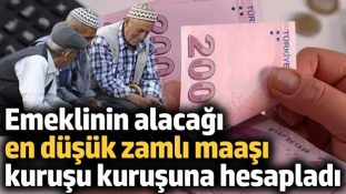 EMEKLİNİN ALACAĞI EN DÜŞÜK ZAMLI MAAŞ