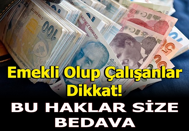 EMEKLİ OLUP ÇALIŞANLARA