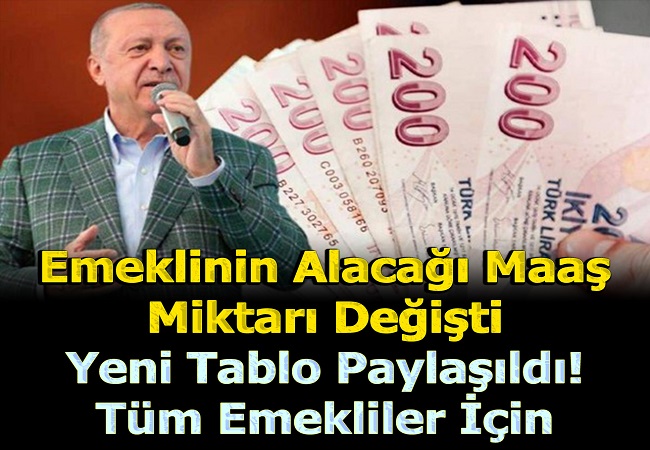 EMEKLİ’NİN ALACAĞI MAAŞ DEĞİŞTİ