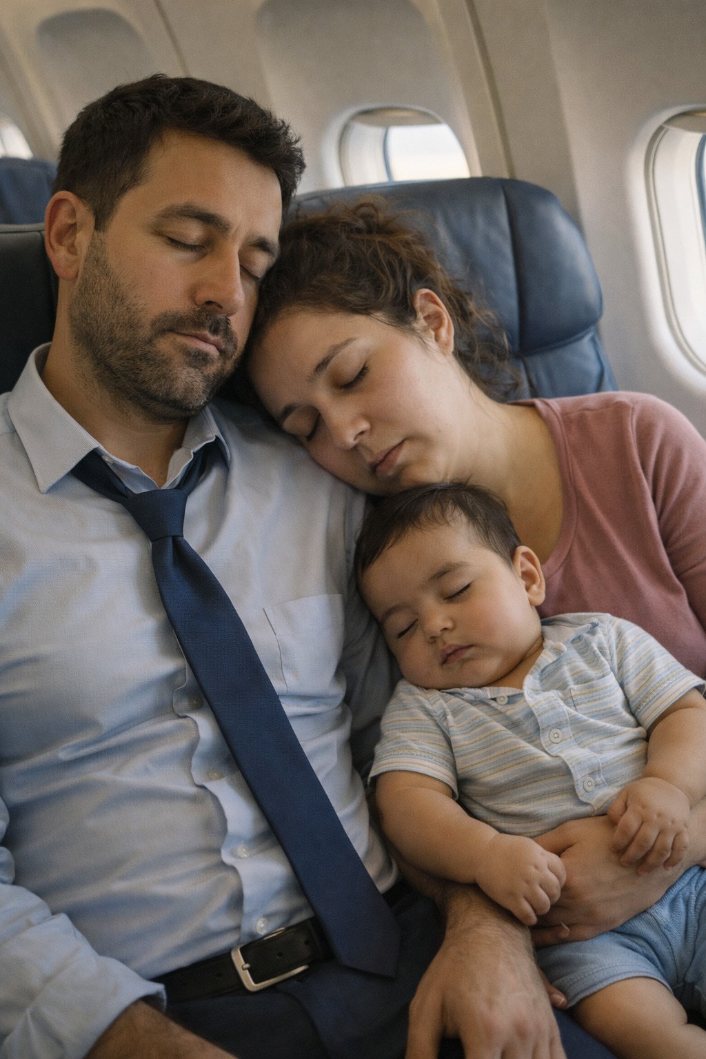 Uçakta Uyuya Kalan Anne ve Bebeği